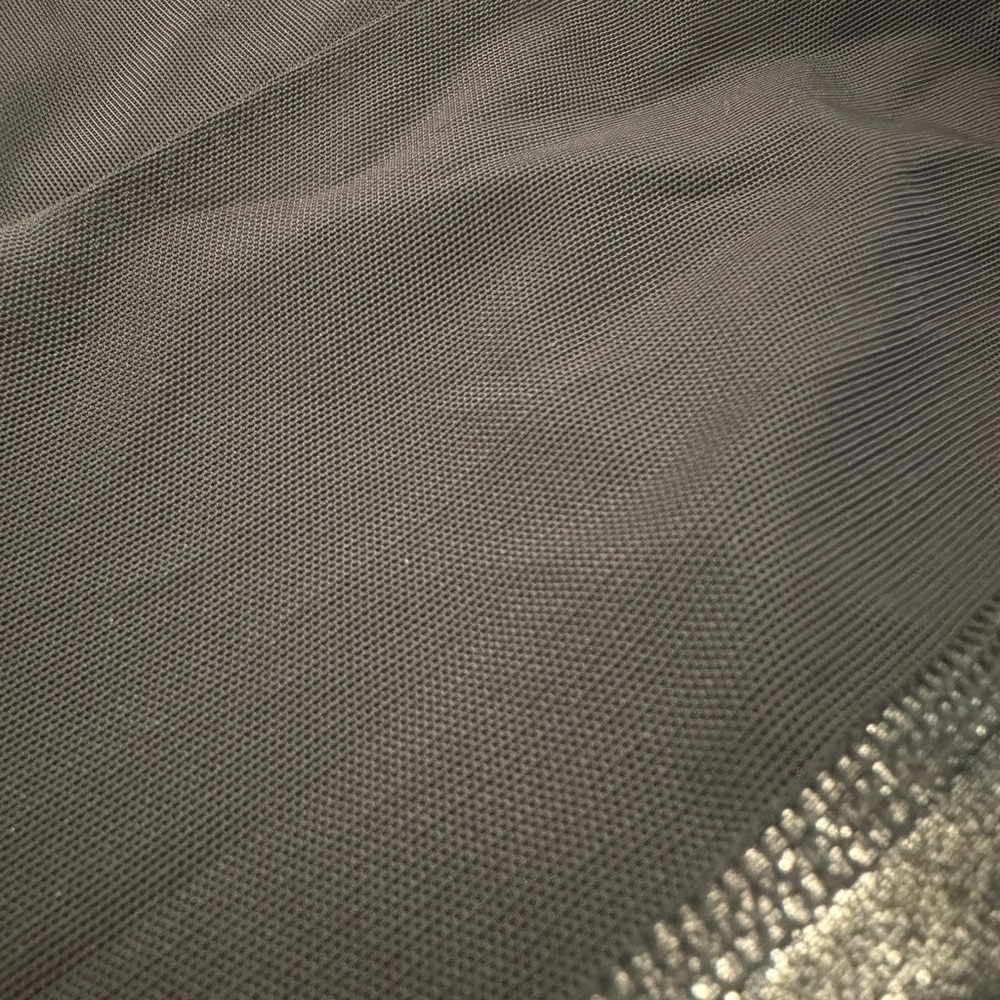 JoyLab Silver Metallic Mesh Shine Disco Leggings Tights Womens Medium - Picture 2 of 8